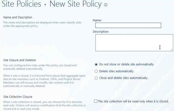 New site policy